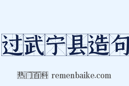 过武宁县造句是什么意思的图片